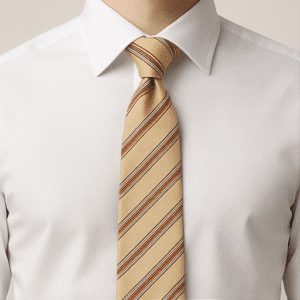 Beige Solid Formal Tie for Office & Events