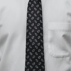 Black Solid Formal Tie for Office & Events