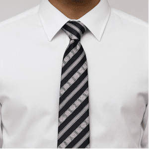 Black Solid Formal Tie for Office & Events
