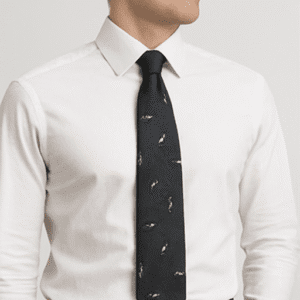Black Solid Formal Tie for Office & Events