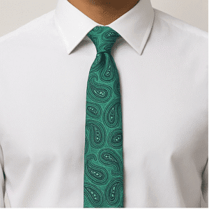Green Solid Formal Tie for Office & Events