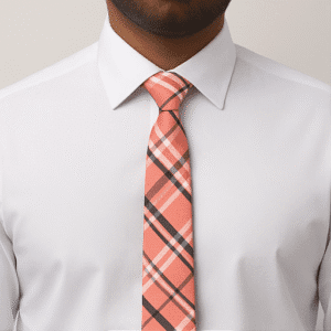 Peach Solid Formal Tie for Office & Events