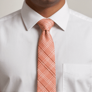 Peach Solid Formal Tie for Office & Events