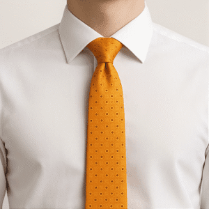 Orange Solid Formal Tie for Office & Events