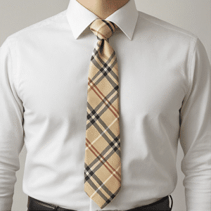 Beige Solid Formal Tie for Office & Events