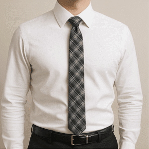 Grey Solid Formal Tie for Office & Events
