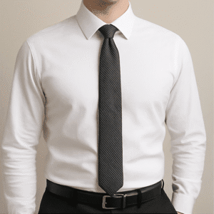 Grey Solid Formal Tie for Office & Events