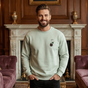 Men’s Premium Light Pista Sweatshirt with “Woo Woo Cocktail” Graphic Print – Soft Cotton Blend, Full Sleeves