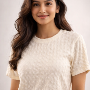Women’s Cream Regular Top | Comfortable Casual Wear for Everyday Style