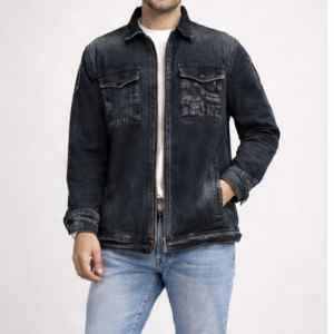 Blackish Casual Jacket for Men | Comfortable & Trendy Outdoor Jacket