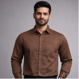 Men’s  Formal Shirt – Premium Cotton Blend Regular Fit Office Wear Shirt for Men
