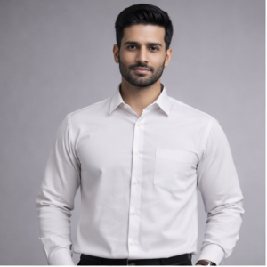 Premium White Formal Shirt for Men – Classic Full Sleeve Office & Business We