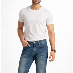 Men’s Narrow Fit Light Blue Jeans | Stylish Casual Denim Pants