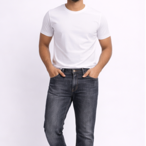 Narrow Fit Jeans – Dark Grey Denim Casual Wear for Men