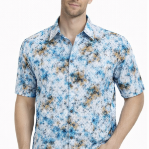 Printed Half Sleeve Shirt – Sky Blue Casual Summer Wear
