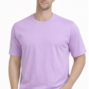Men Solid Lavender T-Shirt