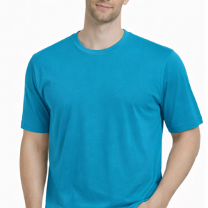 Peacock Green Solid T-Shirt | Round Neck Casual Wear T-Shirt by M&T